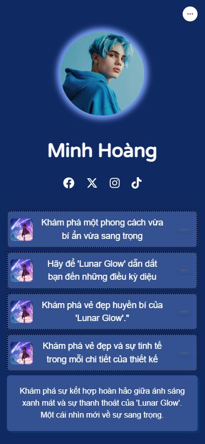 Mẫu bio link lunar glow